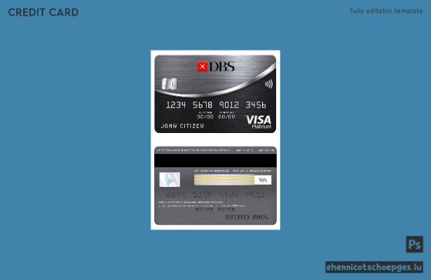 Beispielvorschau der DBS Bank Platinum Visa Karte in Thailand